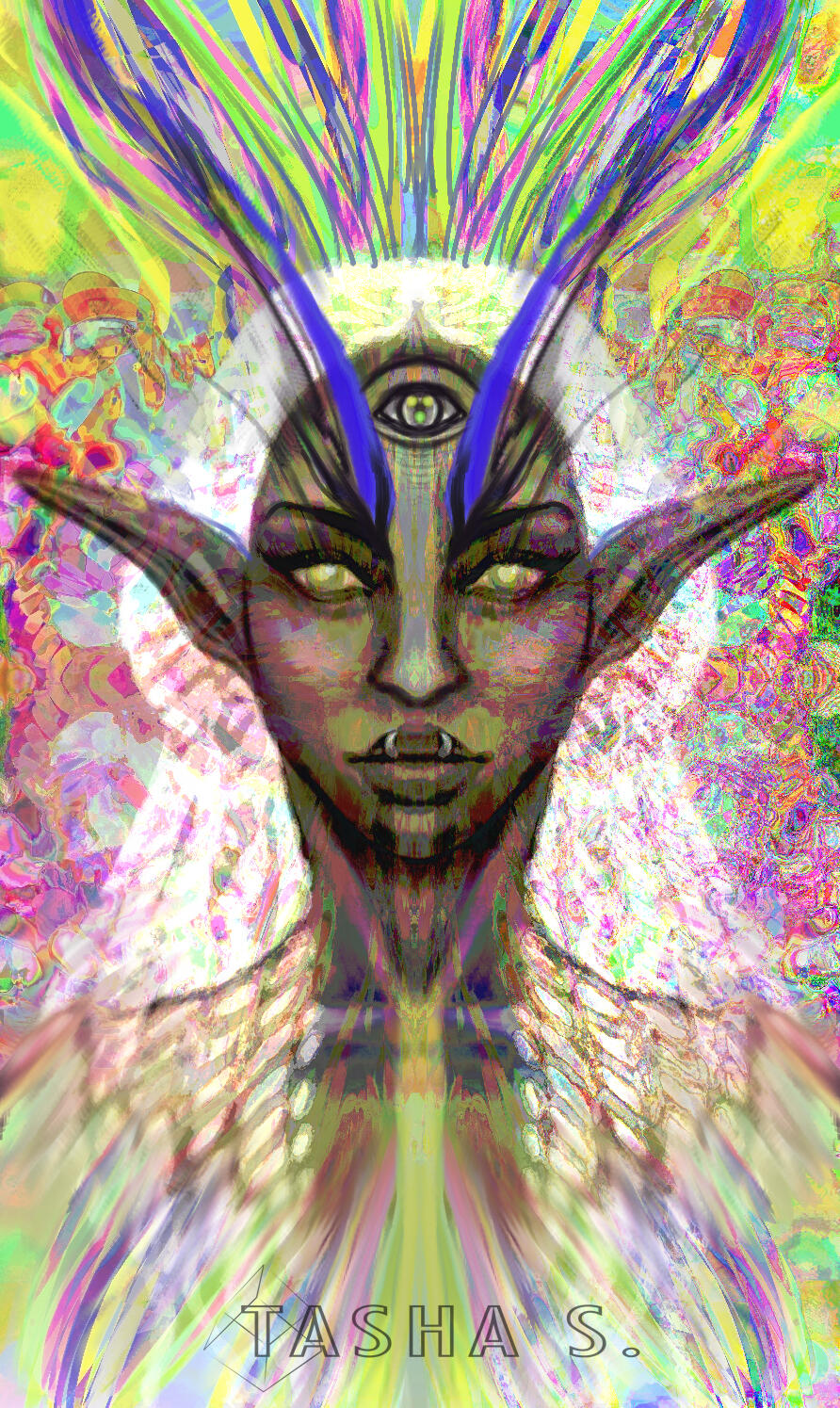 "Earthly Delights" - D&amp;D character artwork painted in Krita